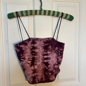 American Eagle dark purple and pink tank top. Size M